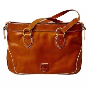 DOONEY & BOURKE SAVANNAH SATCHEL FLORENTINE LEATHER MEDIUM SHOPPER BAG NATURAL